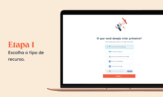 Assistente de Campanhas: crie conteúdo para landing pages, e-mails ou anúncios1
